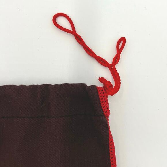 Coach Dust Bag Protective Cover Brown Storage Red Edge Drawstring 16x19” - Picture 5 of 9